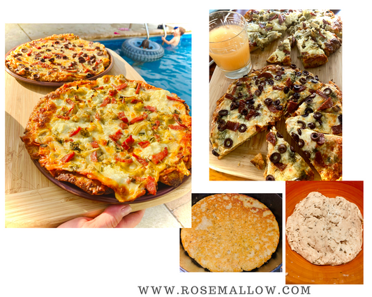 GF No Knead Sourdough Herb Pizza Crusts