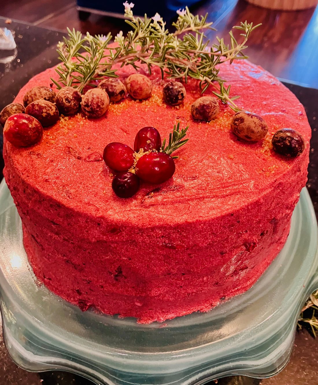 Holiday Cranberry Layer Cake